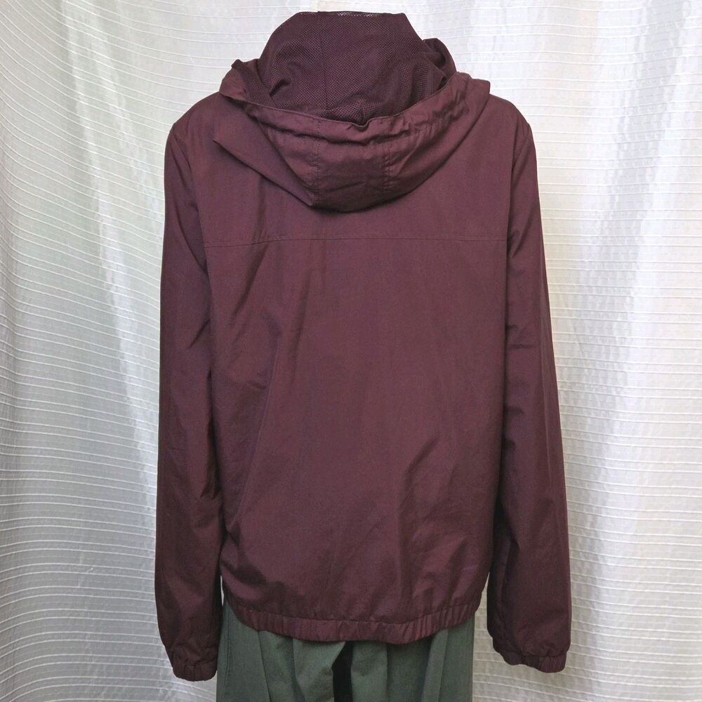 Vans Windbreaker Jacket Women's L/XL Hooded Lightweight Skater Style Maroon - Picture 4 of 10